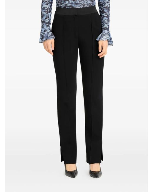 Cinq À Sept Black Split-Hem Trousers