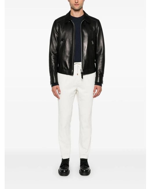 Cruna White Mitte Trousers for men