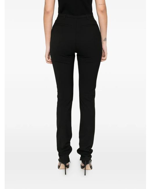 Thelatest Black Carola Zip-Cuff Trousers