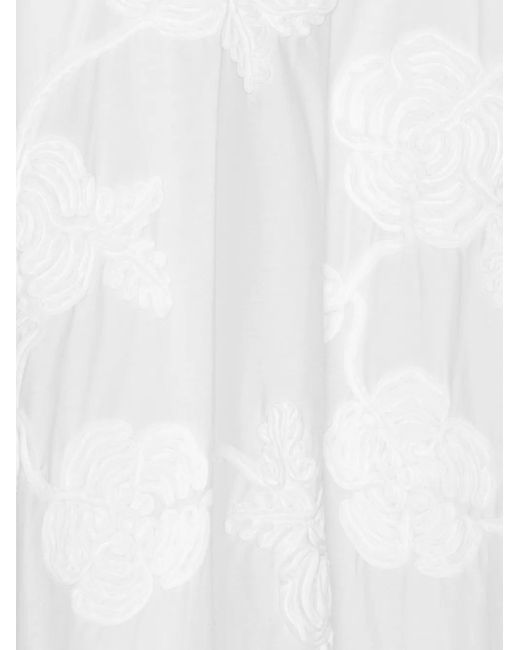 Gonna Midi Con Ricamo Flroeale di ROTATE BIRGER CHRISTENSEN in White