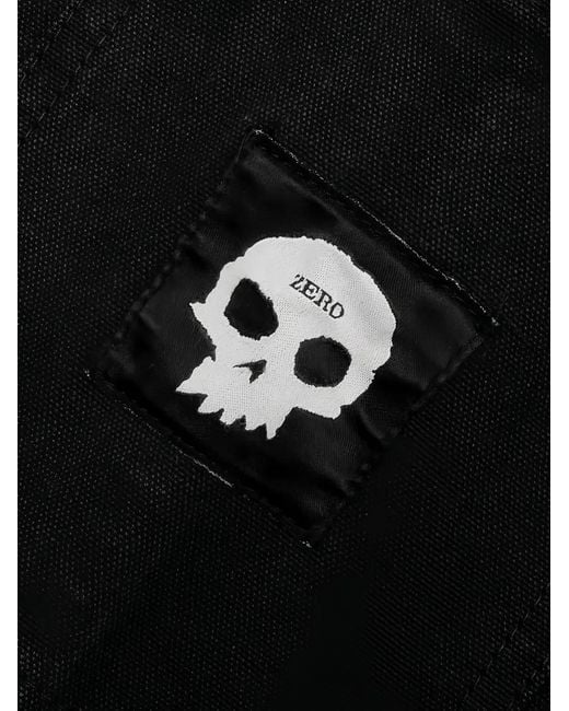Pleasures Black Zero Work Embroidered Trousers for men