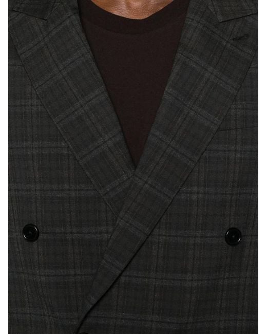AllSaints Black Spica Checked Blazer for men