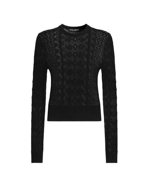 Dolce & Gabbana Black Lace Pullover
