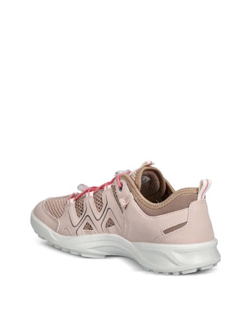 Ecco Pink Terracruise Mesh-Panelled Lace-Up Trainers
