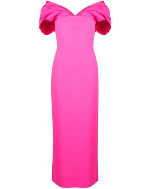 Robe longue Dakota à épaules dénudées Solace London en coloris Pink