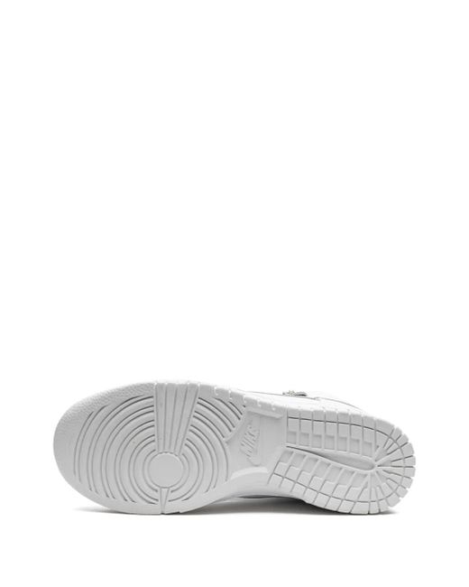 Nike White Dunk High Leather Sneakers