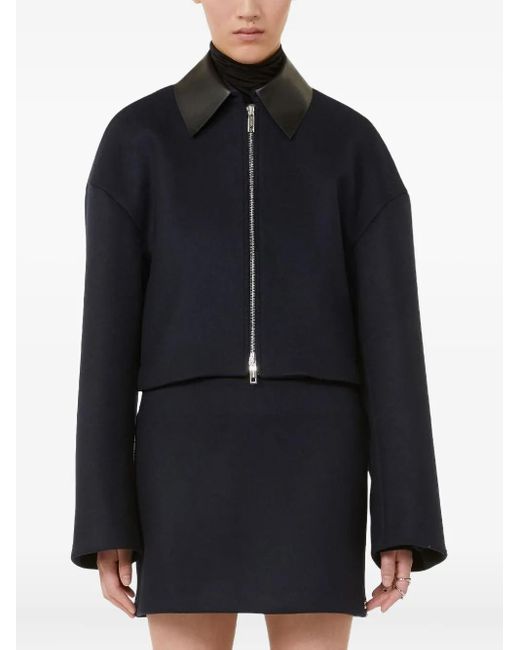 Max Mara Vacuo レザーカラージャケット Black