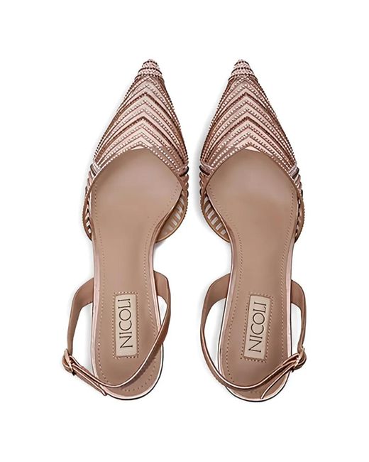 Nicoli Pink Clivia Slingback Pumps