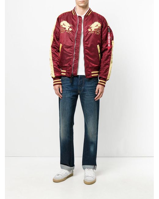 Alpha Industries Synthetic Japan Embroidered Bomber Jacket for Men | Lyst