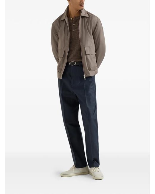 Brunello Cucinelli Brown Unlined Outerwear Jacket for men