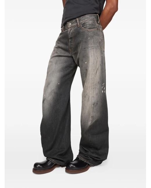 Vaqueros Con Parche Del Logo Acne de hombre de color Gray