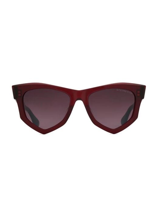 Dita Eyewear Purple Obsidion Geometric-Frame Sunglasses