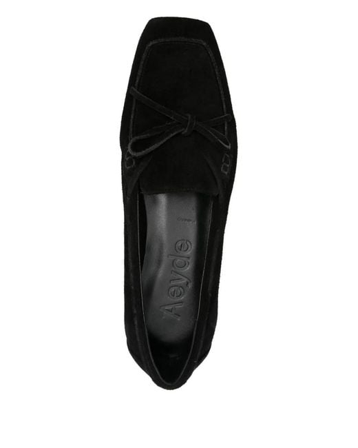 Aeyde Black Jasper Cow Suede Leather Shoes