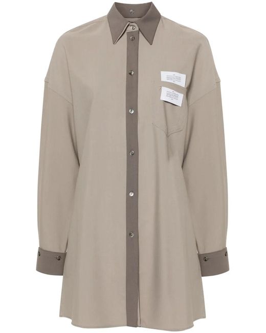 ROKH Gray Logo-Patch Detachable-Panels Shirt