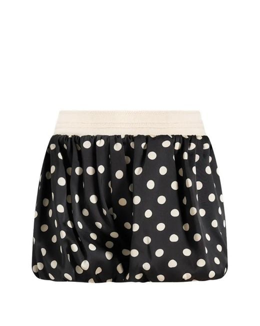 Manière De Voir Black Zoe Polka-Dot Balloon Mini Shorts