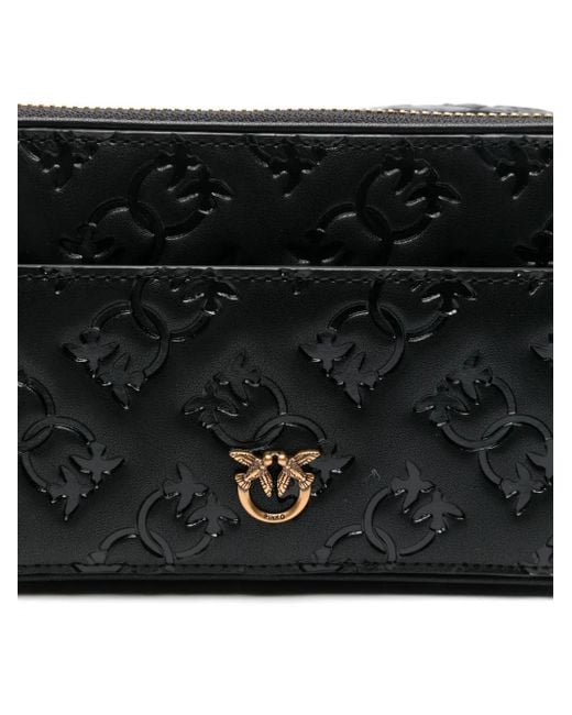 Pinko Black Mini Logo-Debossed Cross Body Bag