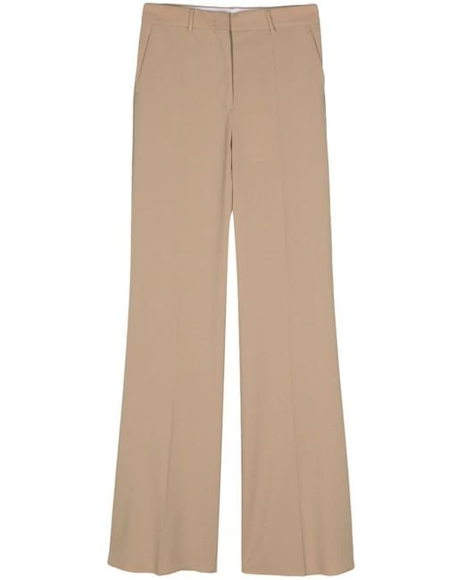 Sportmax Natural Oxalis Wool Flared Trousers