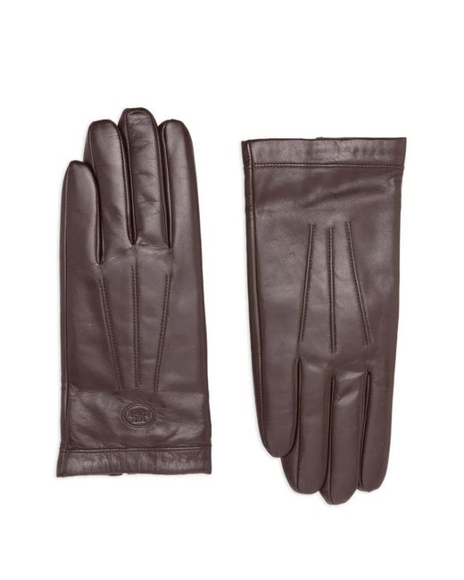 The Bridge Brown Wool-Lined Leather Gloves for men