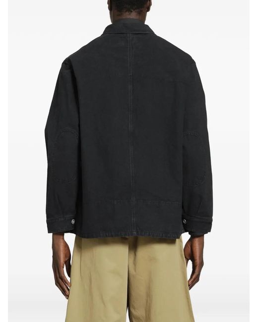 Comme des Garçons Black Patch-Pocket Cotton Overshirt for men