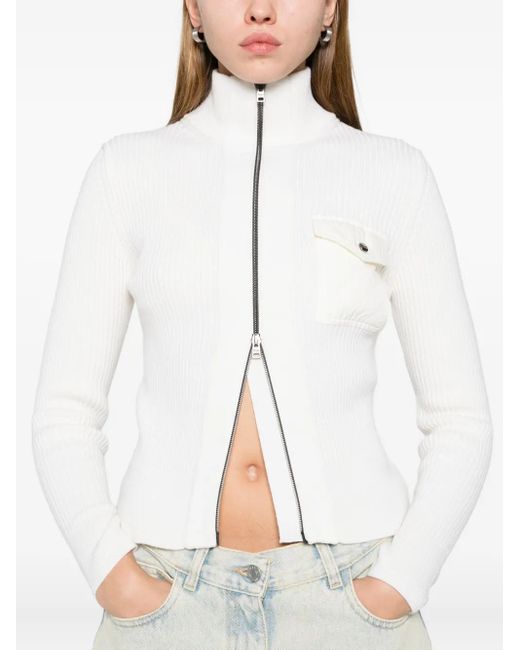 Herno White Zip-Up Jacket