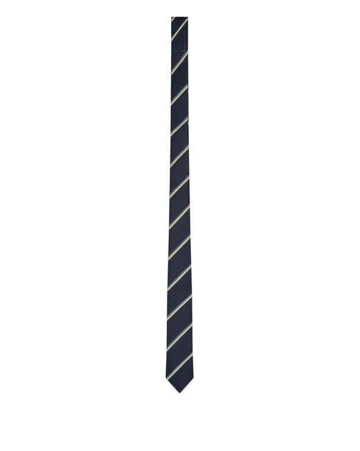 Thom Browne White Mogador Shadow Stripe Tie for men
