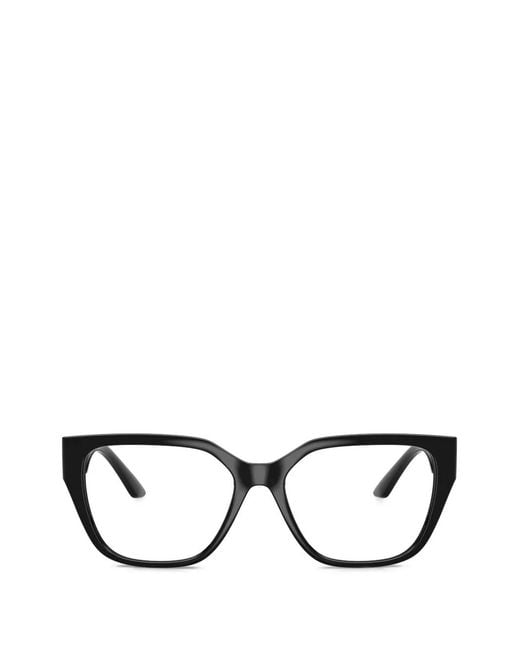 Versace Black Geometric-Frame Glasses