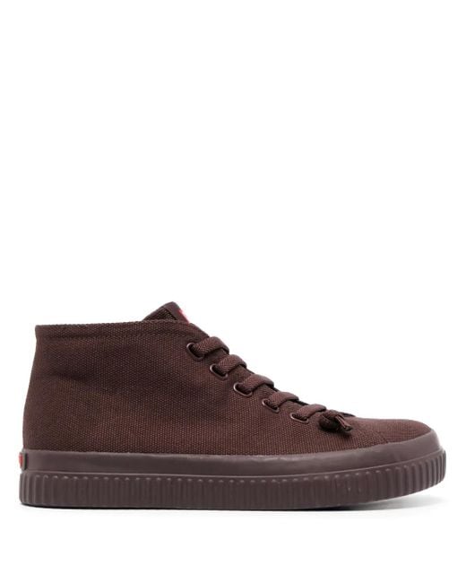 Camper Brown Peu Laced High-Top Sneakers
