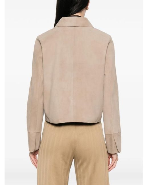 Leather Authority Natural Flap-Pocket Jacket