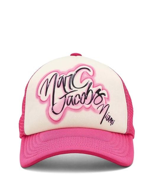 Marc Jacobs Pink The City Logo Baseball Cap