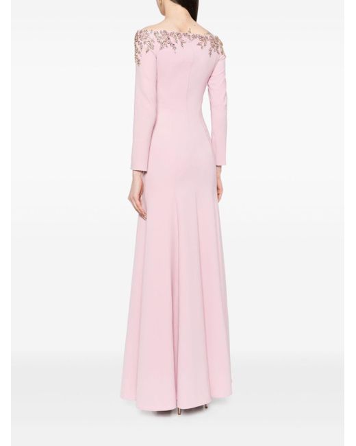 Jenny Packham Pink Rosabel Crystal-embellished Gown