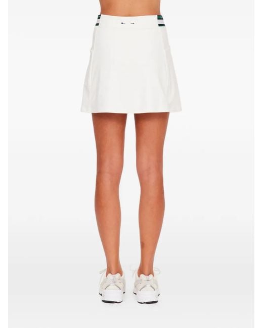 The Upside White Striped-Detail Mini Skirt