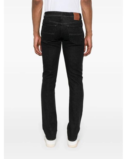 メンズ Corneliani ミッドライズ テーパードジーンズ Black