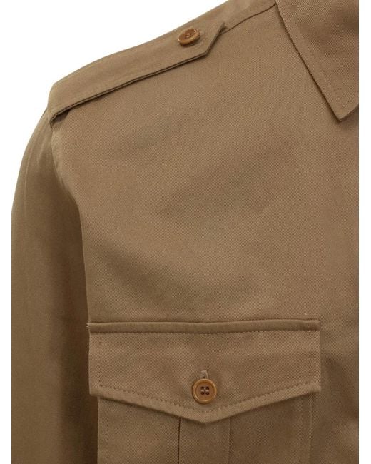 Isabel Marant Green Logo-Embroidered Shirt for men