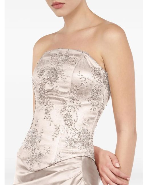 ALEXIA & ANTONIA White Embellished Lace Top