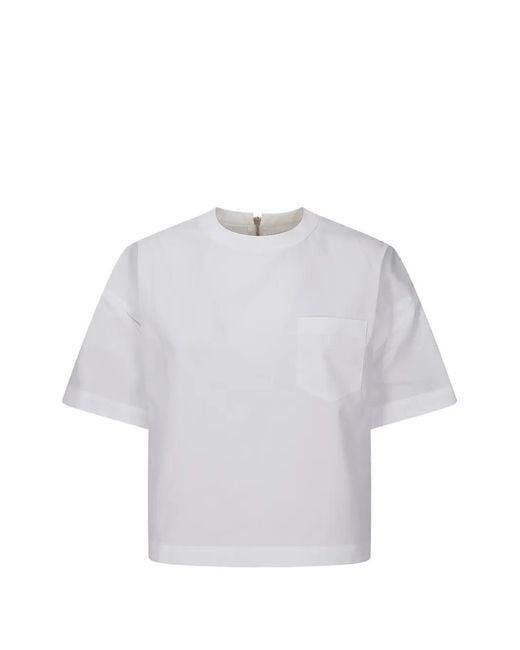 Sacai White Crew-Neck Blouse