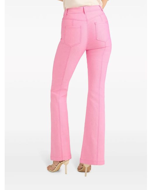 Cinq À Sept Pink Shanis High-Rise Panelled Jeans