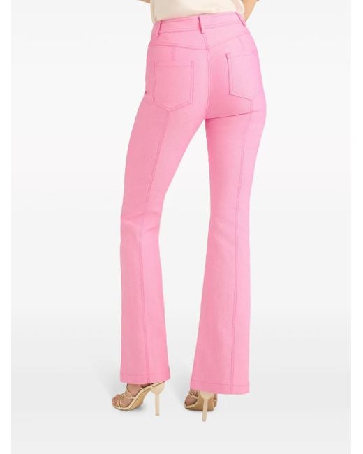 Cinq À Sept Pink Shanis High-Rise Panelled Jeans