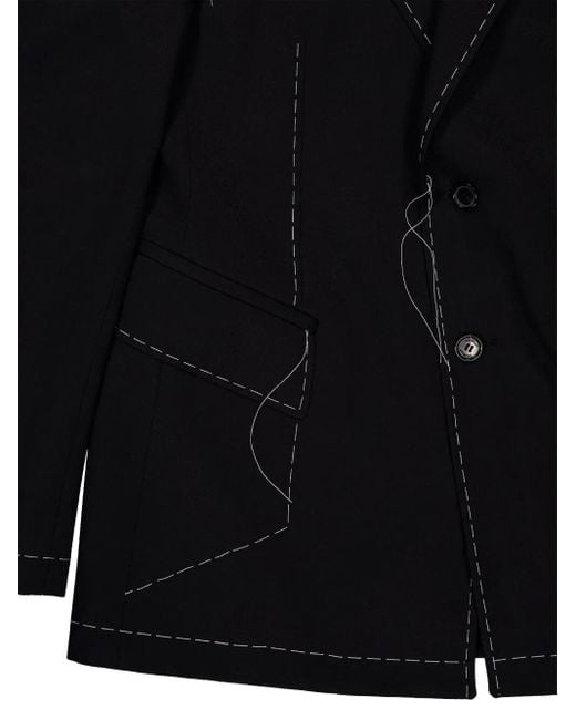 Off-White c/o Virgil Abloh Black Stitch Single-Breasted Blazer for men