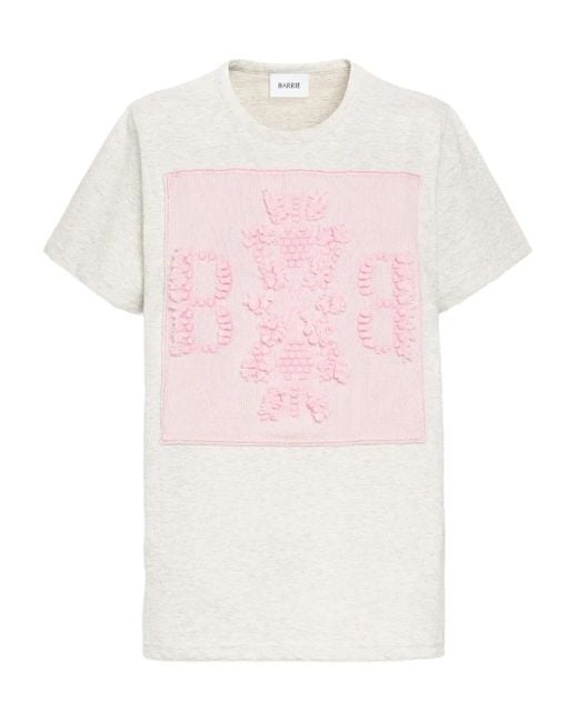 Barrie Pink Logo-Patch T-Shirt