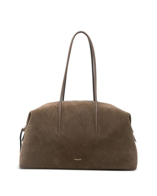DeMellier London Brown Stockholm Suede Shoulder Bag