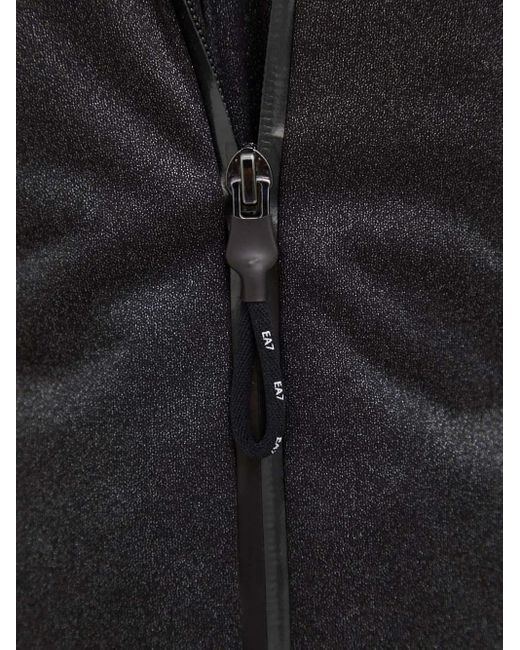 Chaqueta con capucha y logo EA7 de color Black