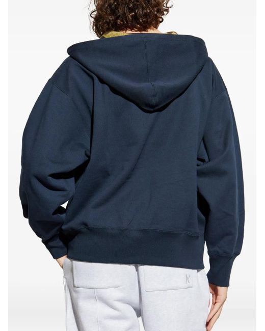 A Bathing Ape Blue Double Face Cotton Hoodie for men