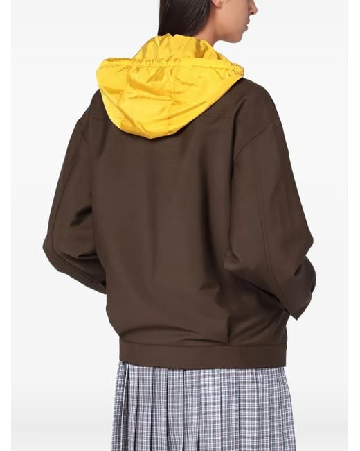Chaqueta con capucha Miu Miu de color Brown