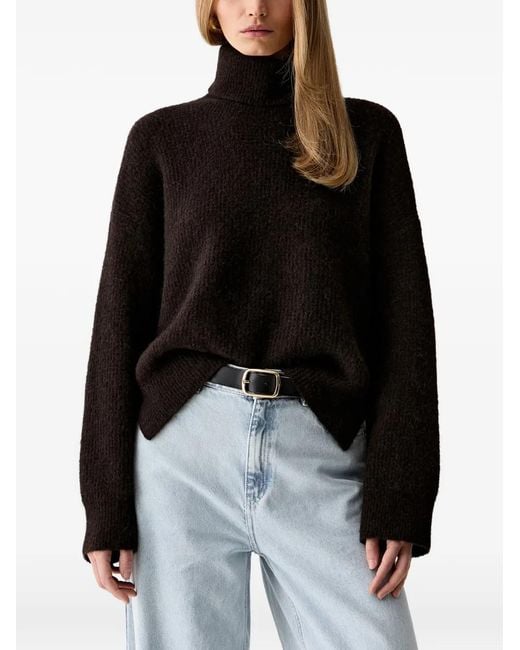 Gestuz Black Alphagz Roll-Neck Sweater