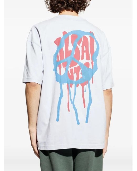 AllSaints White Runner Graphic T-Shirt for men