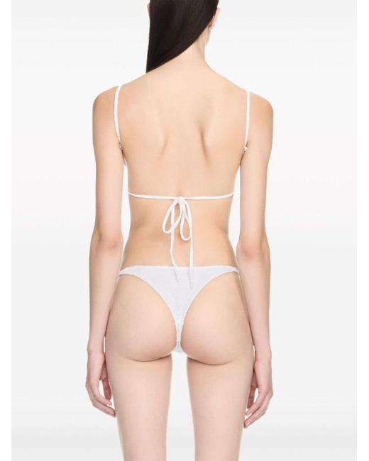 Off-White c/o Virgil Abloh White Tattoo Jacquard Bikini Set