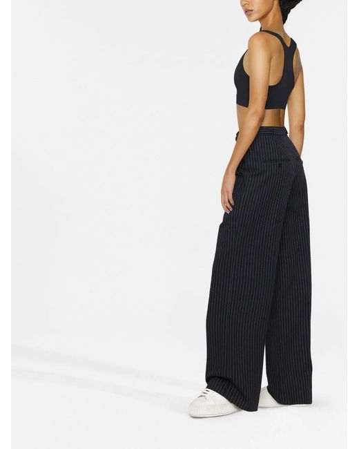 Jil Sander Black Logo-Print Sports Bra