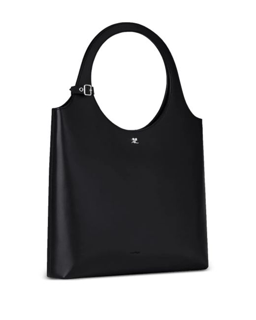 Courreges Black Holy Day Tote Bag