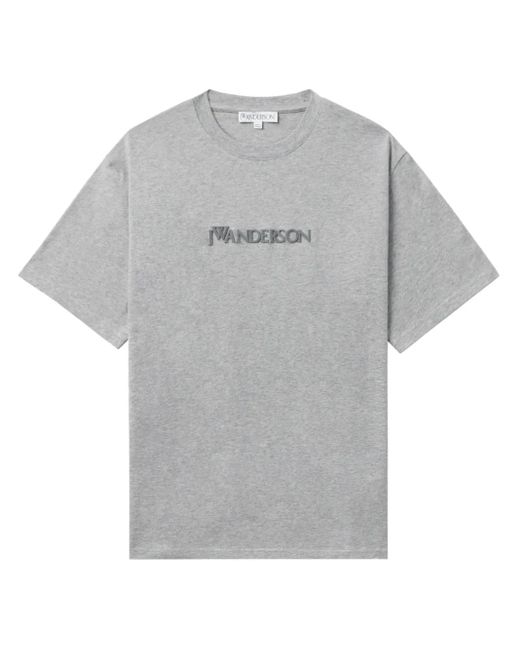 J.W. Anderson Gray Logo-Embroidered T-Shirt