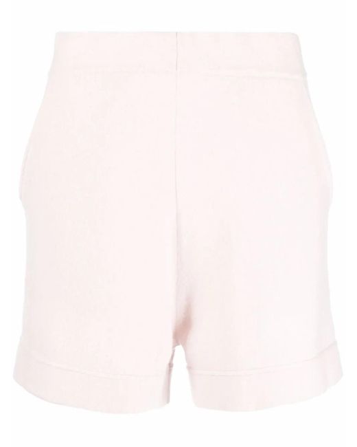 Allude Pink High-Waisted Knitted Shorts